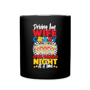 Bingo Player Husband Wife Driving - Full Colour Mug - black - Front