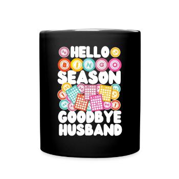 Bingo Player Husband Wife Hello - Full Colour Mug - black - Front