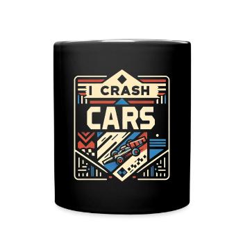 I Crash Cars 10 - Tasse einfarbig - Schwarz - Vorne