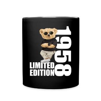 Édition limitée 1958 ours ours anniversaire 1958 - Mug uni - noir - Devant