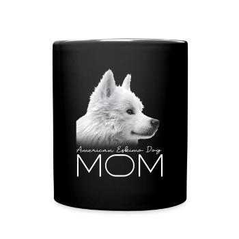 American Eskimo Dog Mom - Full Colour Mug - black - Front