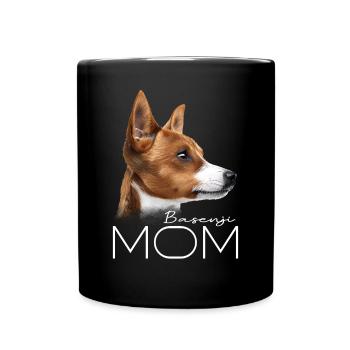 Maman Basenji - Mug uni - noir - Devant