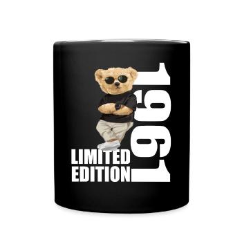 Édition limitée 1961 ours ours anniversaire 1961 - Mug uni - noir - Devant