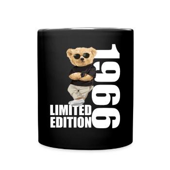 Limited Edition 1966 Bär Bären Geburtstag 1966 - Tasse einfarbig - Schwarz - Vorne