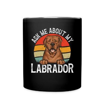 Fuchsroter Labrador Retriever Fox Red Labrador - Tasse einfarbig - Schwarz - Vorne