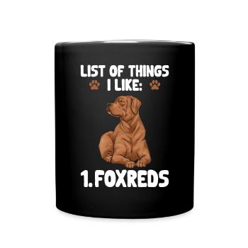 Fuchsroter Labrador Retriever Fox Red Labrador - Tasse einfarbig - Schwarz - Vorne