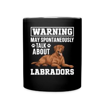 Fuchsroter Labrador Retriever Fox Red Labrador - Tasse einfarbig - Schwarz - Vorne