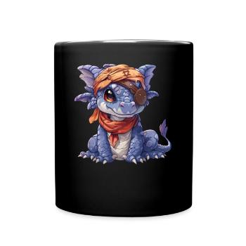 Dragon Pirate Kawaii Dragon Enfants - Mug uni - noir - Devant
