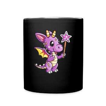 Dragon Fée Kawaii Dragon Enfants - Mug uni - noir - Devant