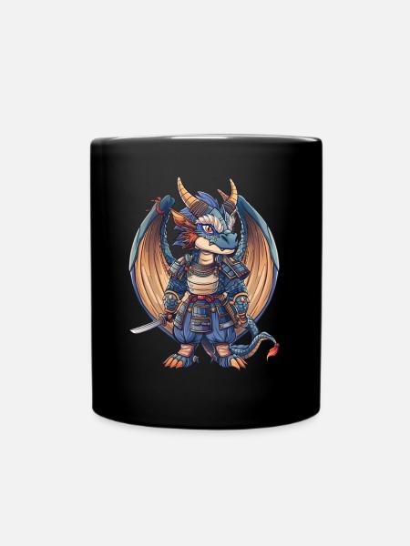 Dragon Samouraï Dragon Japonais Enfants - Mug uni - noir