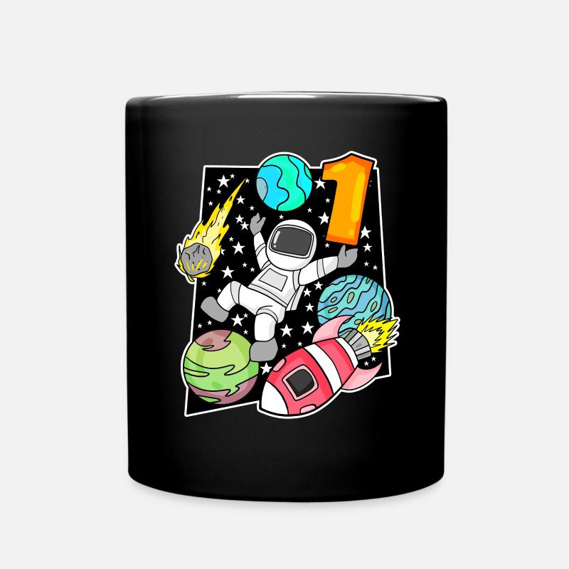 1 Jahr alt - Einschulung - Tasse einfarbig - Schwarz