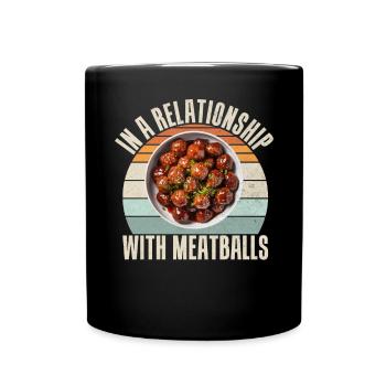 Meatball Lovers Gifts - Tasse einfarbig - Schwarz - Vorne