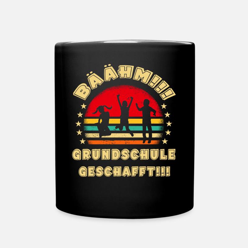 Bäähm Grundschule ist Geschafft Schulkinder - Tasse einfarbig - Schwarz