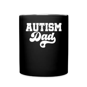 Papa autiste - Mug uni - noir - Devant