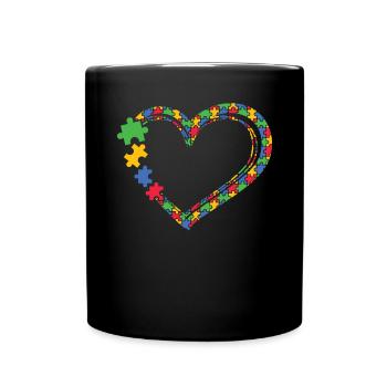 Autismus Awareness Day Autist Geschenk - Tasse einfarbig - Schwarz - Vorne