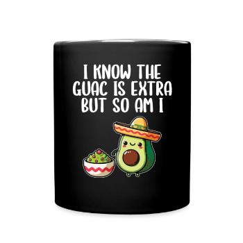 Avocat Guacamole Vegan Cadeau - Mug uni - noir - Devant
