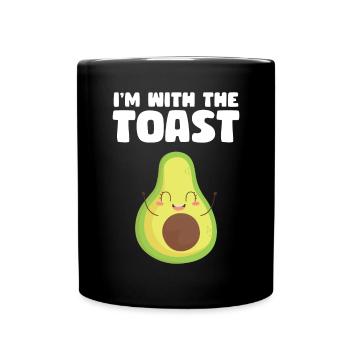 Avocado Guacamole Vegan Gift - Full Colour Mug - black - Front
