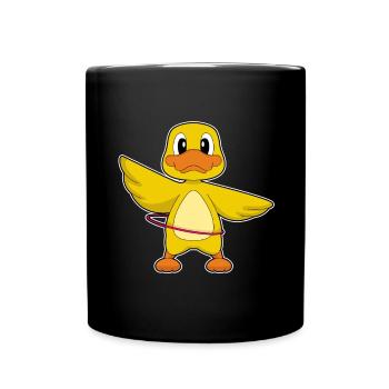 Gymnastique d’entraînement avec cerceau de fitness canard - Mug uni - noir - Devant