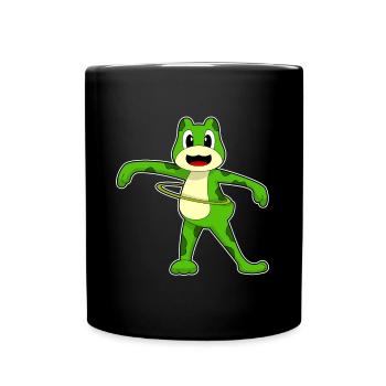 Frog Fitness Hoop Workout Gymnastics - Full Colour Mug - black - Front