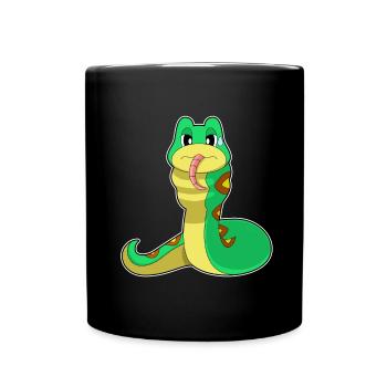 Serpent drôle - Mug uni - noir - Devant