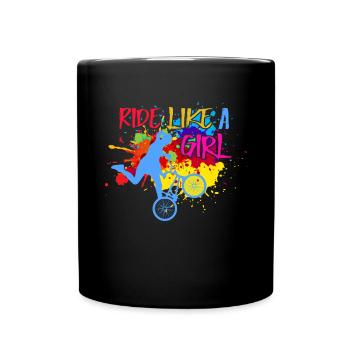 BMX Rider Fille Vélo Vélo Cascade Racing Enfants - Mug uni - noir - Devant
