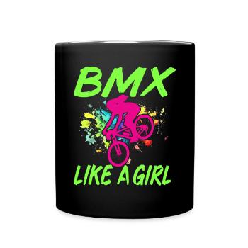 BMX Rider Fille Vélo Vélo Cascade Racing Enfants - Mug uni - noir - Devant
