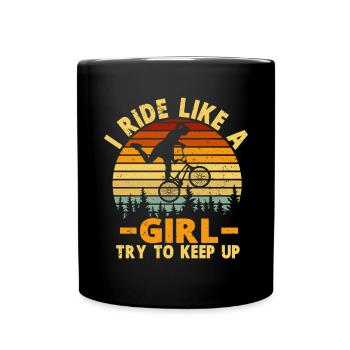 BMX Rider Fille Vélo Vélo Stunt Racing Enfants - Mug uni - noir - Devant