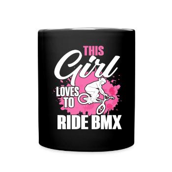 BMX Rider Fille Vélo Vélo Stunt Racing Enfants - Mug uni - noir - Devant
