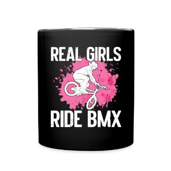 BMX Rider Fille Vélo Vélo Stunt Racing Enfants - Mug uni - noir - Devant
