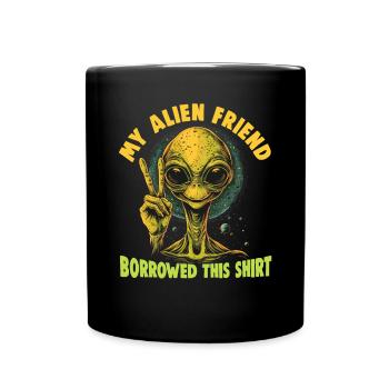 SciFi and Extraterrestrial Aliens and UFO Fan - Full Colour Mug - black - Front
