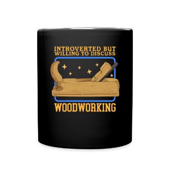 Menuiserie menuisier artisan charpentier cadeau - Mug uni - noir - Devant