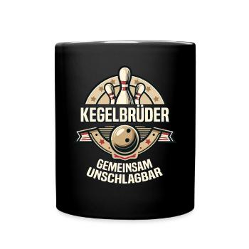 Kegelbrüder Kegel Kegelverein Design zum Kegeln - Full Colour Mug - black - Front