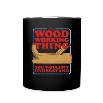 Menuiserie charpentier charpentier amateur cadeau - Mug uni - noir - Devant