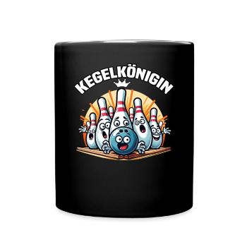 Bowling Queen Bowling Club Design for Bowling - Full Colour Mug - black - Front
