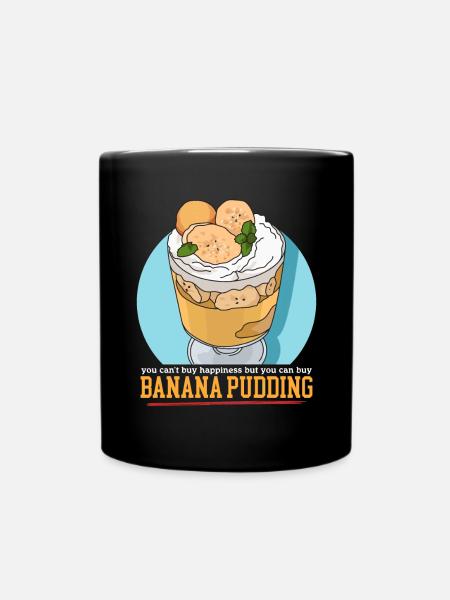 Bananenpudding Bananen-Pudding Geschenk - Tasse einfarbig - Schwarz