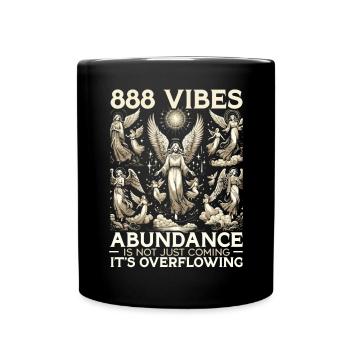 Angel Number Spiritual Guidance Numerology - Full Colour Mug - black - Front