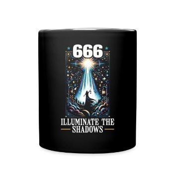 Angel Number Spiritual Guidance Numerology - Full Colour Mug - black - Front