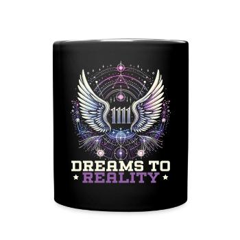 Angel Number Spiritual Guidance Numerology - Full Colour Mug - black - Front