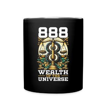 Angel Number Spiritual Guidance Numerology - Full Colour Mug - black - Front