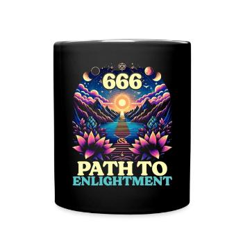 Angel Number Spiritual Guidance Numerology - Full Colour Mug - black - Front