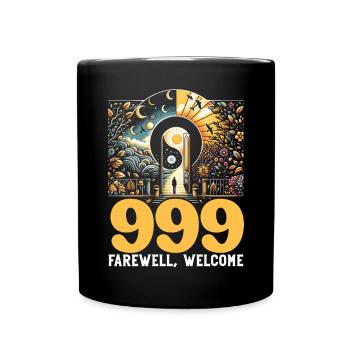 Angel Number Spiritual Guidance Numerology - Full Colour Mug - black - Front