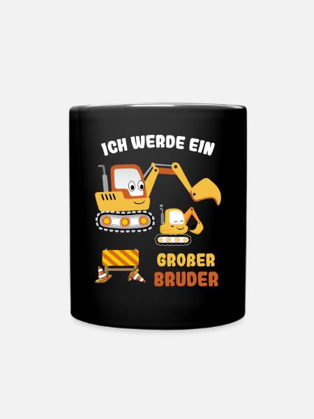 Nachwuchs Verkünden | Ich Werde Großer Bruder 2025 - Tasse einfarbig - Schwarz