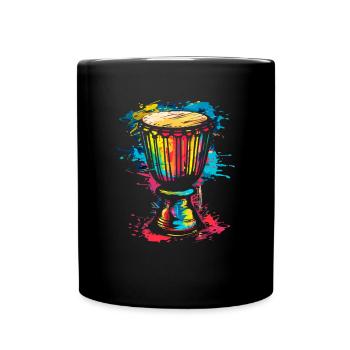 Djembe African Drums - Full Colour Mug - black - Front