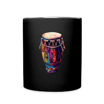 conga instrument drums - Tasse einfarbig - Schwarz - Vorne