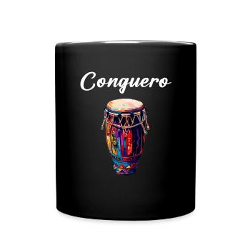 conga instrument drums - Tasse einfarbig - Schwarz - Vorne