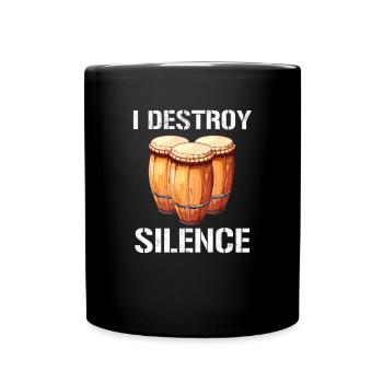conga instrument drums - Tasse einfarbig - Schwarz - Vorne