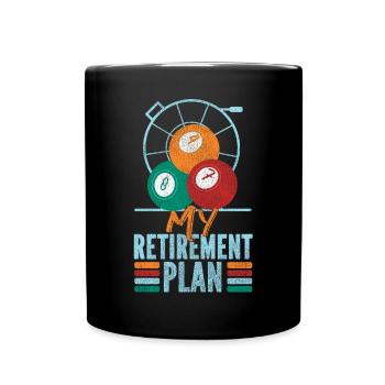 Joueur de bingo à la retraite Ma retraite - Mug uni - noir - Devant