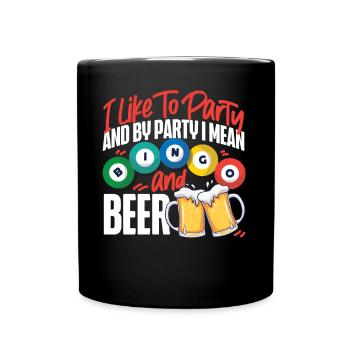 Joueur de bingo bière que j’aime faire la fête - Mug uni - noir - Devant