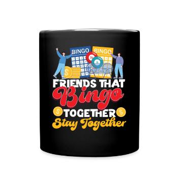 Bingo Player Friends Buddies - Tasse einfarbig - Schwarz - Vorne