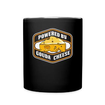 Unterstützt von Gouda Cheese Maker Queso Lover Gouda - Tasse einfarbig - Schwarz - Vorne